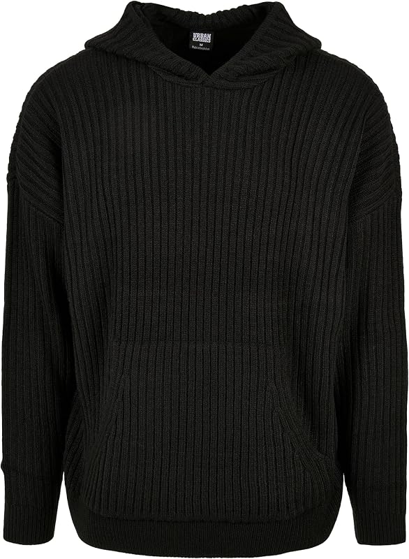 Capuz de malha masculino, preto, S