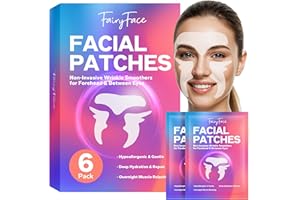 FairyFace Forehead Wrinkle Patches (6 Pack), Facial Wrinkle Patches, Anti-Wrinkles Face Patches Overnight, Anti Wrinkle Patch to Smooth Eye, Mouth, Forehead Wrinkles, Lift Smile Lines for Women