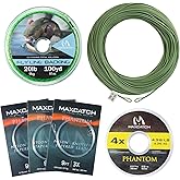 Maxcatch Fly Fishing Line Combo Kit, Weight Forward Floating Line with Two Welded Loops, Backing Line, Tapered Leader and Tippet