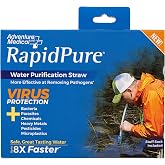RapidPure Pioneer Ultralight Water Purification Straw | Weighs Just 2.6 oz with Carry Sack &amp; Removes over 99.99% of Viruses, Bacteria &amp; Parasites Using UltraCeram Technology