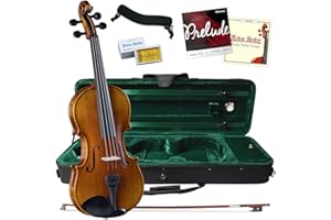 Cremona SV-500 1/4 Artist Violin Bundle – Setup and Ready to Play with Lightweight Case and Accessories Included
