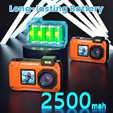 fohoa Upgraded 8K 70MP Underwater Camera 32GB Card 33FT Waterproof Digital view 7