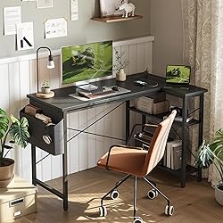 TIQLAB Small L Shaped Computer Gaming Corner Desk