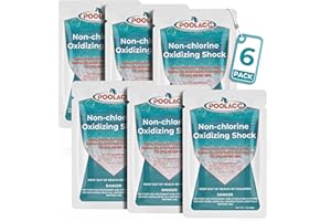 POOLACC Non-Chlorine Spa Shock Oxidizer for Hot Tub, Chlorine-Free Treatment & Enhanced Oxidizing Shock for Hot Tubs & Spas, Single Dose Packets for Easy Hot Tub Maintenance & Treatment - 6 Packs