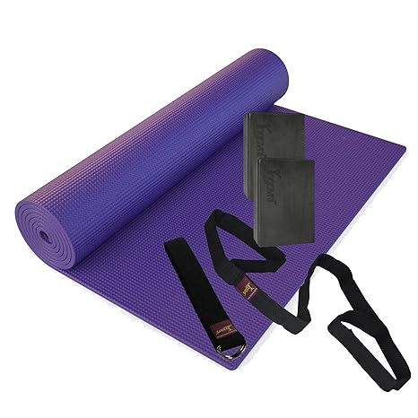 Amazon.com : YogavniTM Yoga Starter Deluxe Kit - Yoga mat ...