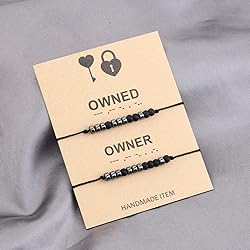 MAOFAED Couple Morse Code Matching Bracelet BDSM