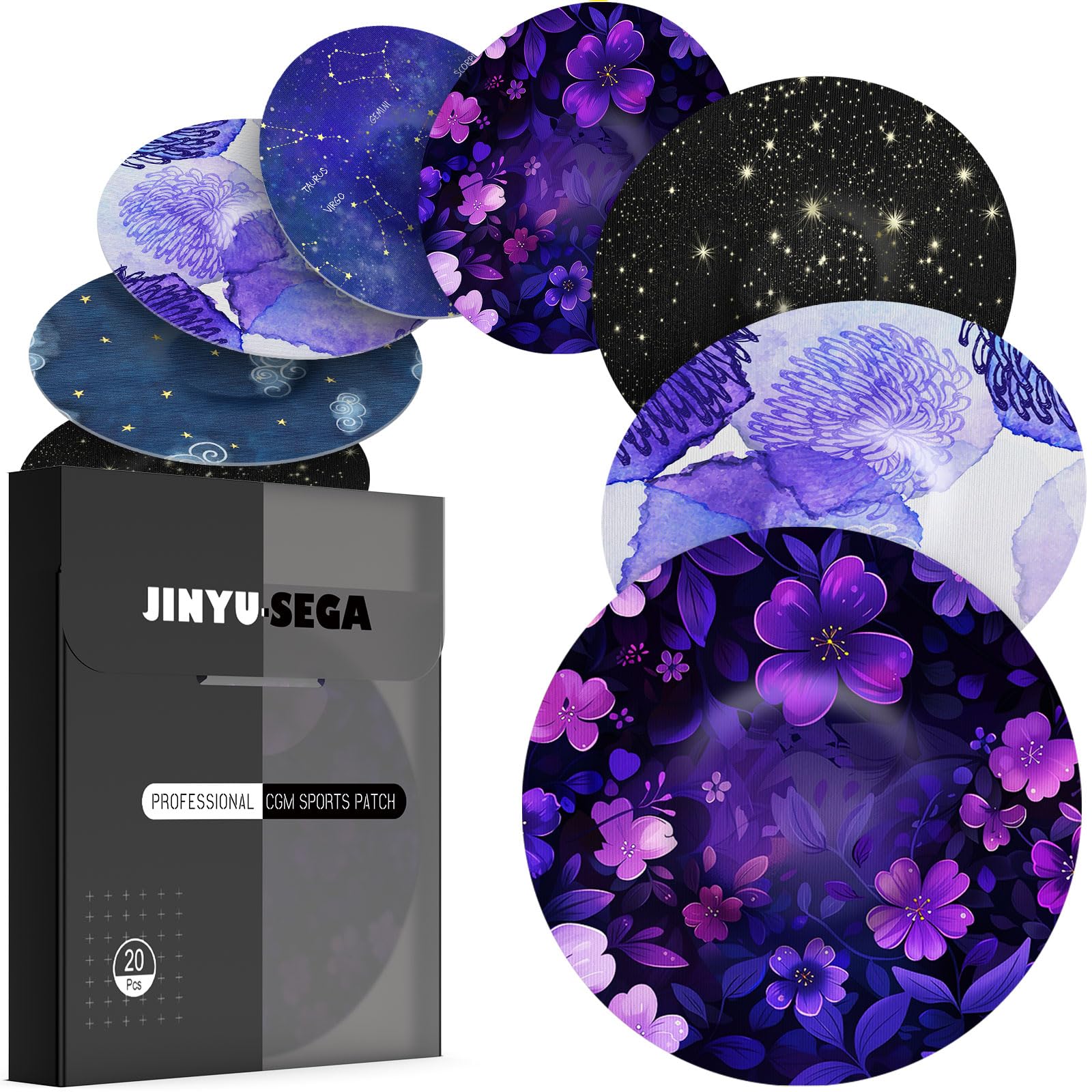 Photo 1 of 20pcs Sensor Covers for Libre 3 & Lingo Waterproof, Adhesive Patches for Lingo,Sweatproof CGM Protector,Lasts for 14 Days (Sereneglow, Libre 3)