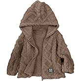 SOLY HUX Toddler Girl's Fleece Jacket Zip Up Hooded Long Sleeve Fuzzy Warm Outerwear Winter Coats