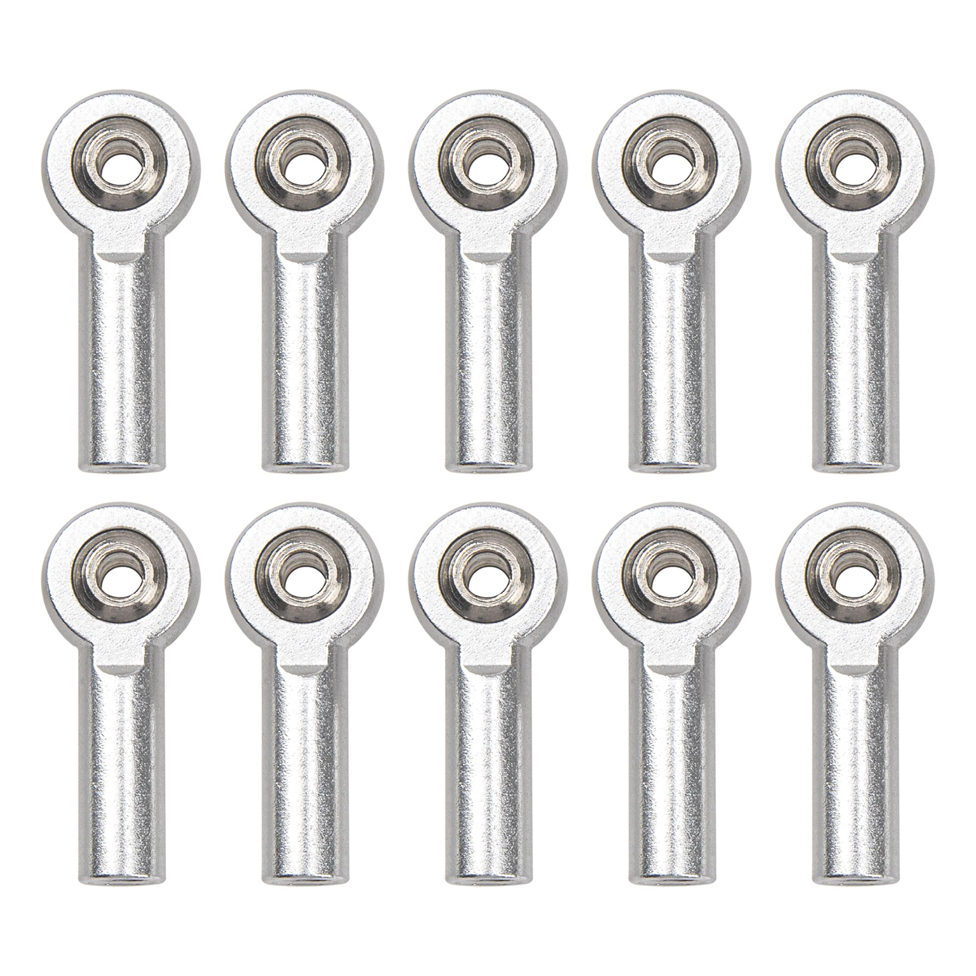 Photo 1 of 10Pcs ShareGoo M3 Tie Rod End Ball Head Holder Link 3mm Thread Ball Joint Compatible with Redcat HSP Traxxas Axial 1/10 RC Car Truck Boat DIY Robot Airplane,L26mm (Silver)