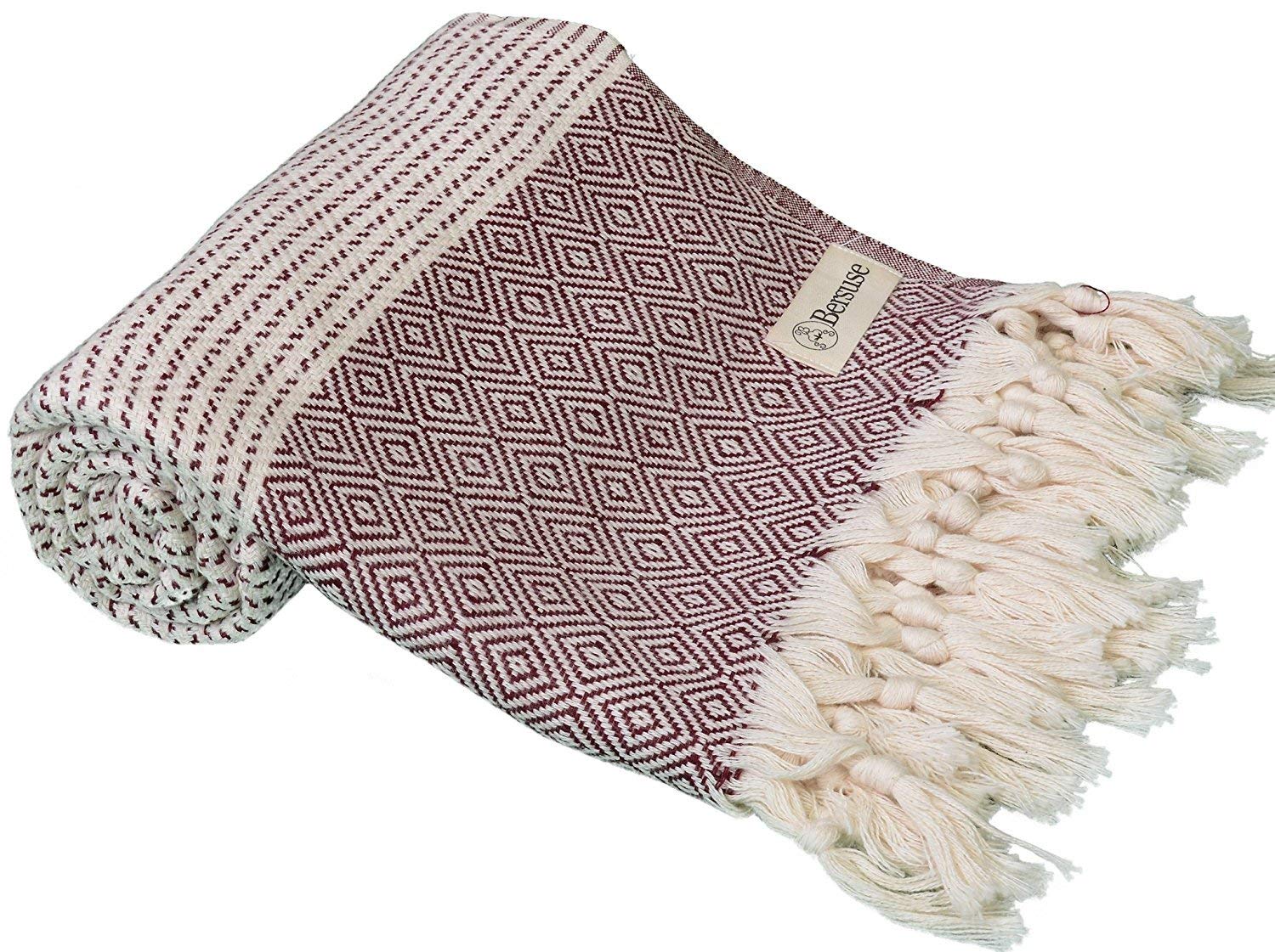 Best Smart Home Woven Burgundy Kitchen Towels