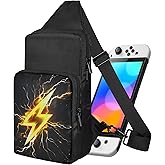 Gurgitat Travel Bag for Nintendo Switch 2 2025/Switch/Lite/OLED - Cute Sling Crossbody Shoulder Carrying Storage Backpack for Teens for Nintendo Accessories Storage, Lightning