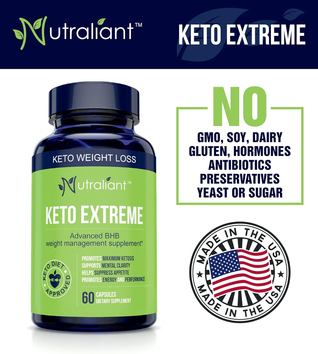 1 Keto Weight Loss Supplement w BHB Salts of Magnesium, Calcium