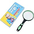 Kare & Kind 8X Handheld Reading Magnifier - 75MM Large Magnifying Lens - Non-Slip Soft Handle - Great for Science, Reading Books, Newpapers - Insect and Plant Observation - For Kids, Adults and Elderl