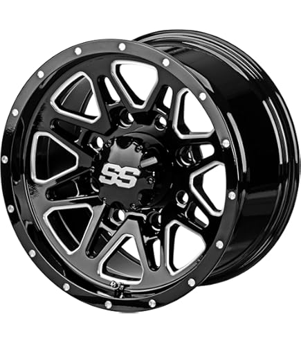 Amazon.com: ITP Hurricane Matte Black Wheel with Machined Finish