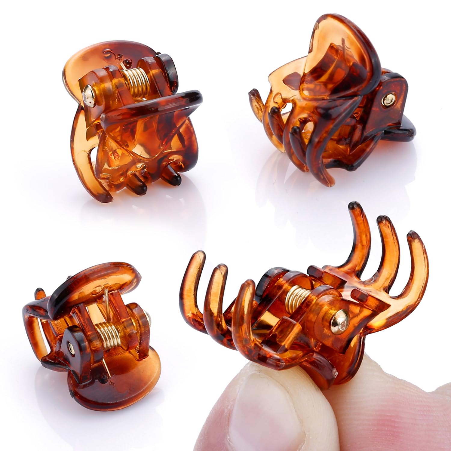 48 Pcs Mini Hair Clips for Girls and Women（Black and Brown) : Beauty