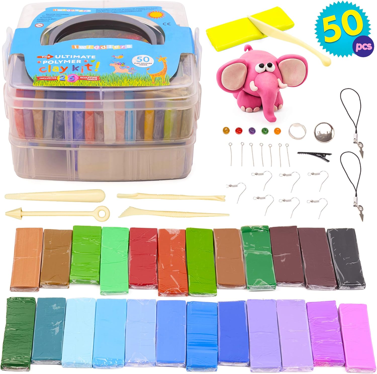 Kids Modelling Clay Set Plasticine Arts & Craft Oven Bake DIY Create