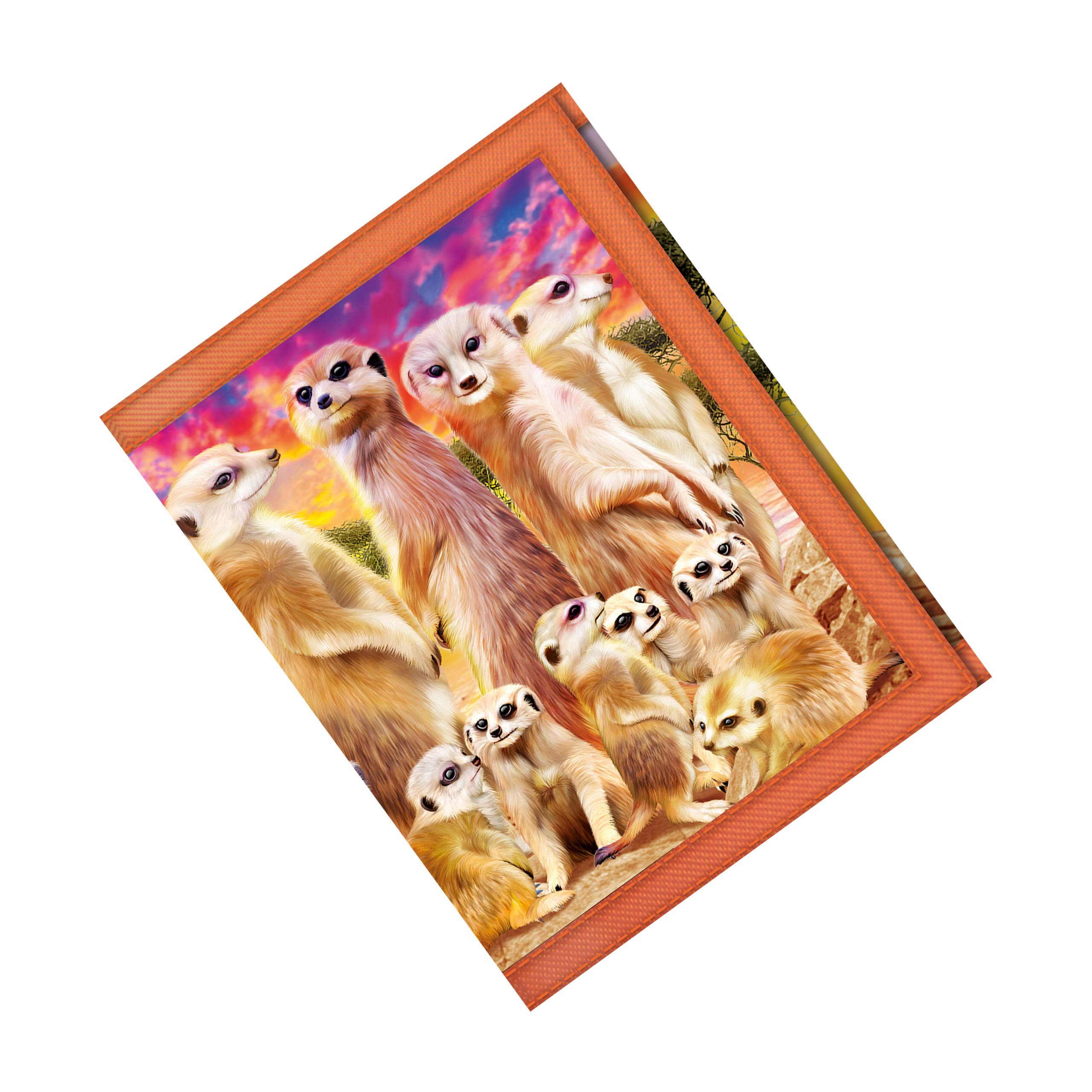 3D LiveLife Wallets - Cool Meerkats from Deluxebase. Cool Lenticular Meerkat Trifold Wallet with Zipper, Coin Pocket, Keyring and Card Holder. Animal Themed Small Gifts for Men and Women.