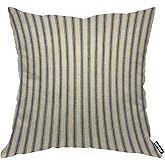 AOYEGO Lined Blue Stripes Throw Pillow Cover Vintage Repeat Classic Retro Streaks Lines Modern Pillow Case 18x18 Inch Decorative Men Women Room Cushion Cover for Home Couch Bed
