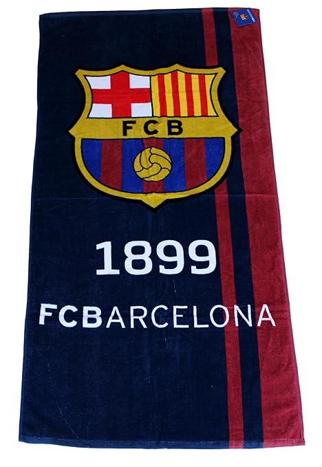Psg Serviette De Bain Drap De Plage Coton Fc Barcelone Barça