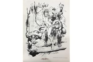 Neal Adams Signed Lithograph of Tarzan and the Apes