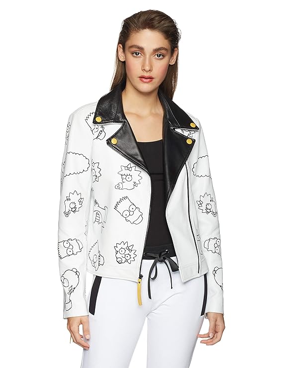 Anuar Layon ALSS191547 Chaqueta para Mujer, Color Blanco, Grande