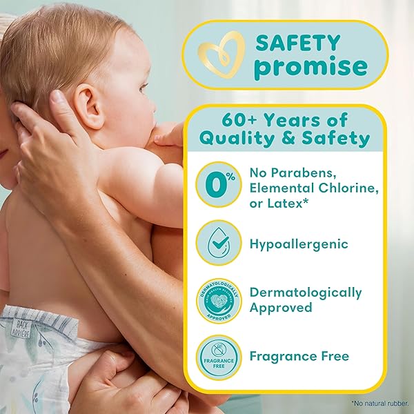 PAMPERS PURE BABY DIAPERS, SIZE 1 (8-14 LBS), 82, UP TO 100% LEAKPROOF, PREMIUM HYPOALLERGENIC SOFT DIAPERS