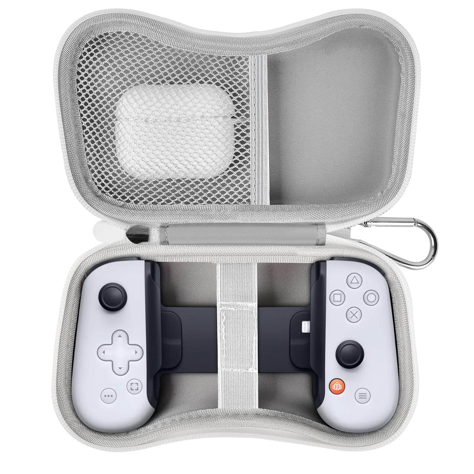 casmilee Case for BACKBONE One Mobile Gaming Controller 2nd Gen/1st Gen, Handheld Gaming Console Portable Travel Holder for Cables Power Bank Accessories - Box Only (White)