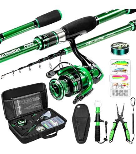 WIDDEN Kids Fishing Pole, Portable Telescopic Kids Fishing Poles for Boys and Girls, Fishing Rod and Reel Combo Kit with Tackle Box, and Fishing Net, Best Fishing Pole for Toddler