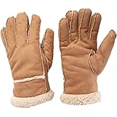 MioCloth Winter Warm Thermal Suede Glove Fleece Lining Driving Gloves Xmas Men Handwear Windproof Thermal Winter Work Gloves