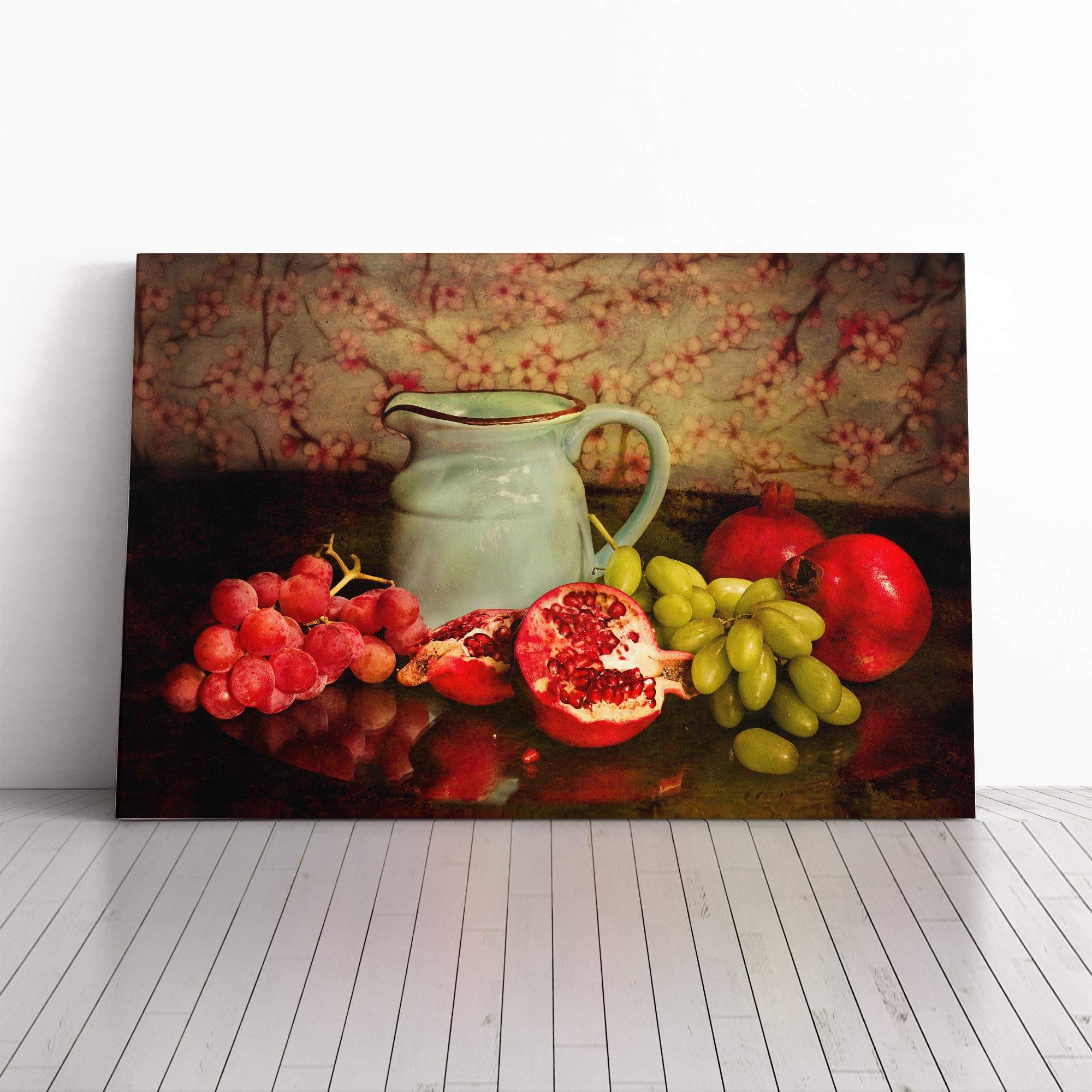 Still Life Fruit Canvas Print | Gallery Wrapped 30mm Frame Wall Art | 20x14 inches | Ready to Hang | Modern Still Life Picture | Living Room Bedroom Lounge Office