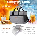 Lifewit Cooler Bag 50 Cans Collapsible Insulated 30L Grey view 4