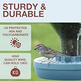 Swissinno Bird Feeders Hanging Station Davos No Mess Dual Chamber Seed Tray view 4