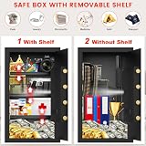 Mejasg 85L Extra Large Fireproof Safe, LCD Keypad & Removable Shelves view 3