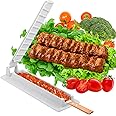 Eicblua Kebab Maker Press, Kabob Maker Barbecue Skewers, Manual Kebab Press Kabob Mould Form Your Kofta Kebab Like a Traditional Chef Handmade Kebab, Turkish Kebab, Barbecue Skewer Mold (White)