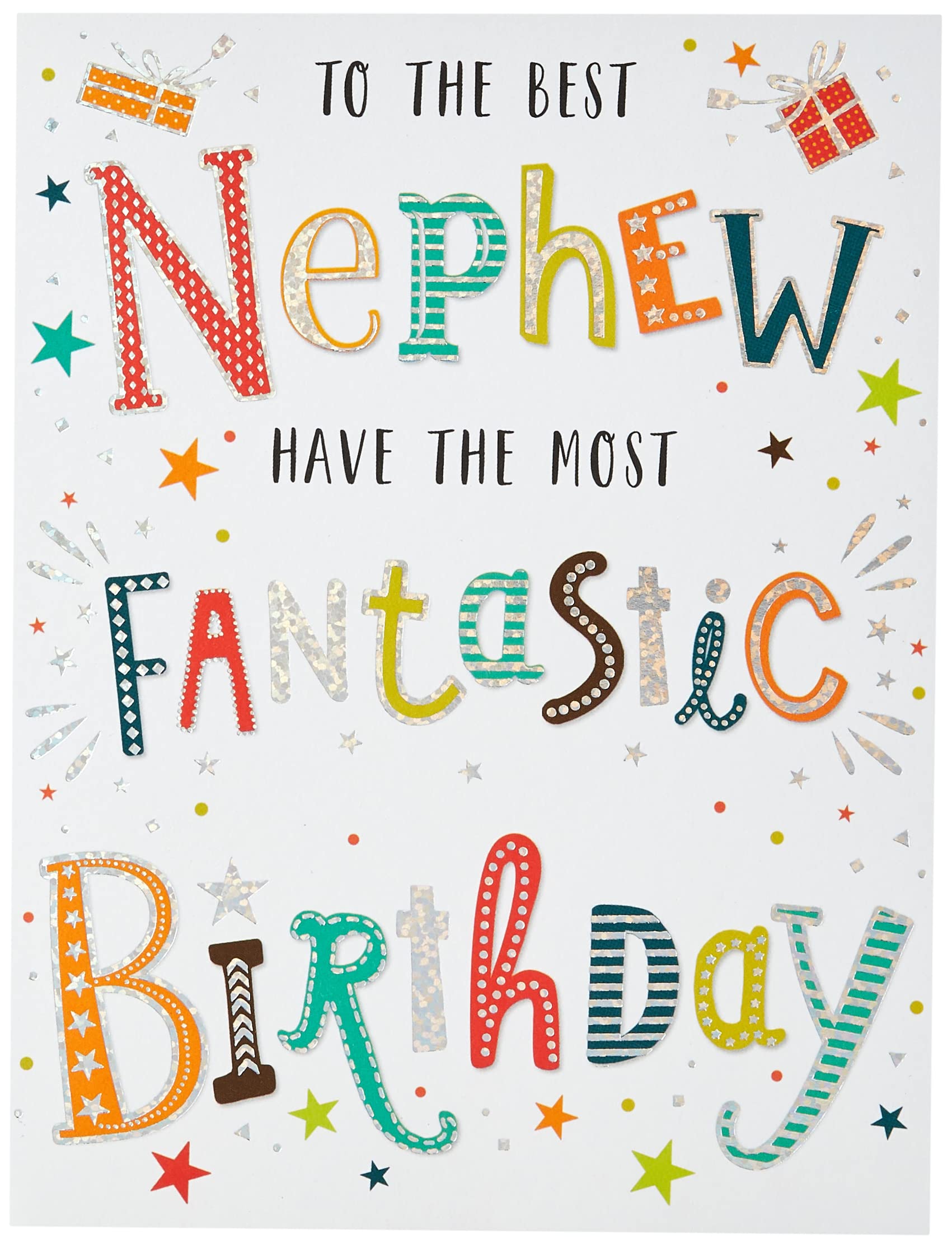 Piccadilly Greetings Regal Publishing Modern Birthday Card Nephew,White, 8 x 6 inches