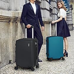 Hanke 24 Inch Spinner Wheels Hard Shell Suitcase