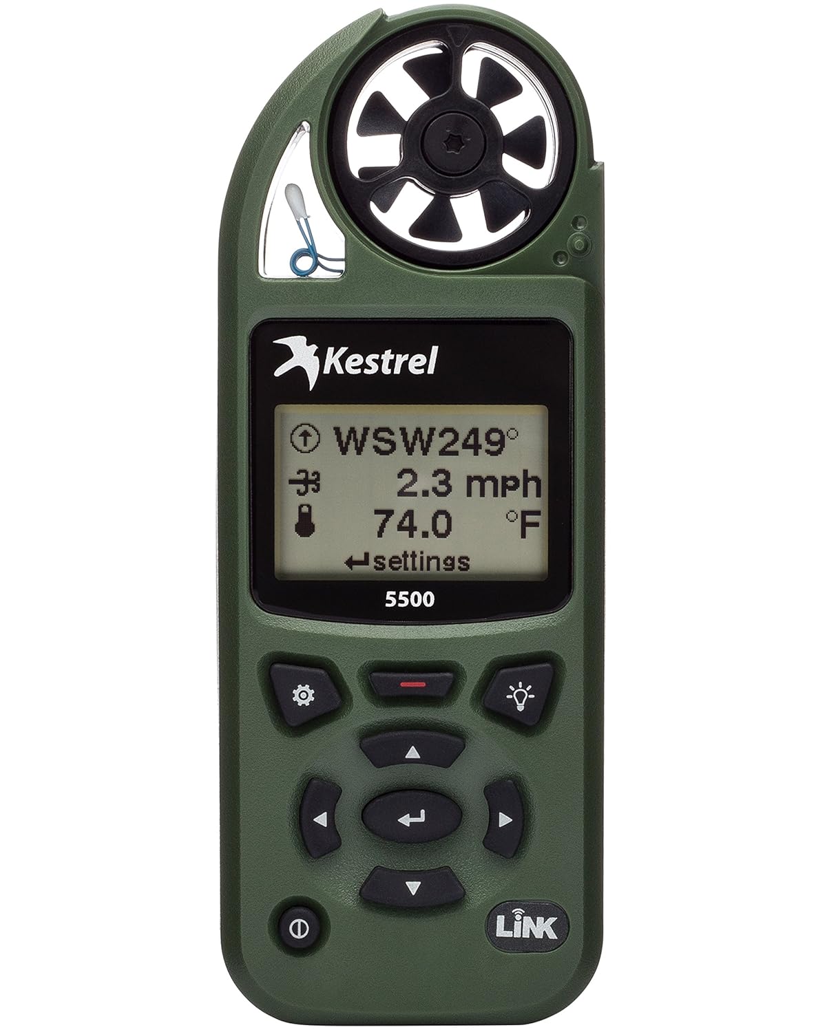 Kestrel 5500 Weather Meter with Link and Vane Mount, Olive Drab Amazon
