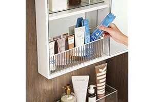 Cabinet Door Organizer，Hanging Mirror Cabinet Door Wall Storage Box, Improving Space Utilization, Suitable for Cosmetics Faci