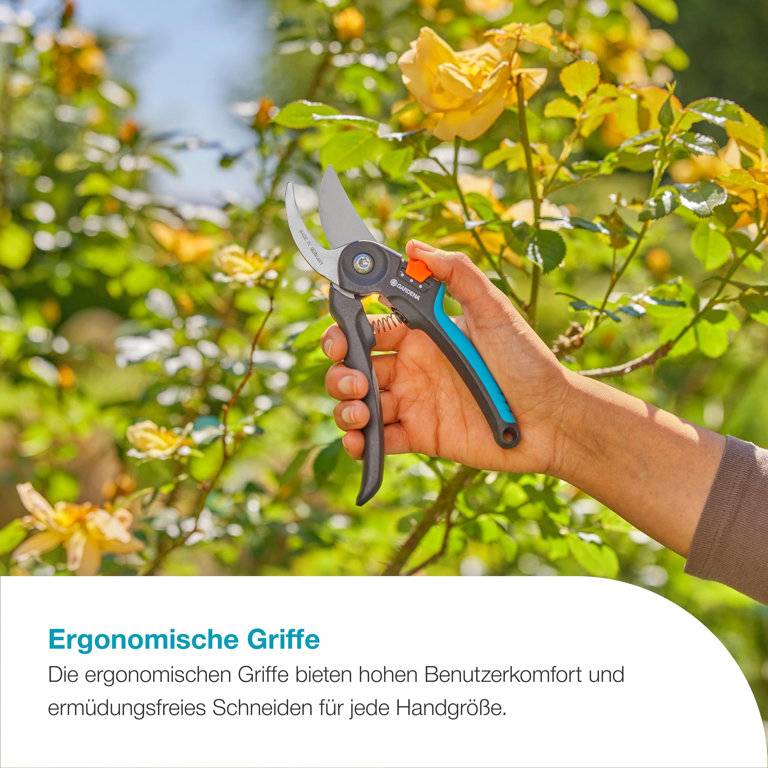 Gardena PremiumCut Flex Gartenschere, Bypass-Schnitt, für frisches Holz, 24 mm Schnittdurchmesser, ergonomische Griffe, PowerCoating-Klingen, in Deutschland hergestellt (12242-20) 3