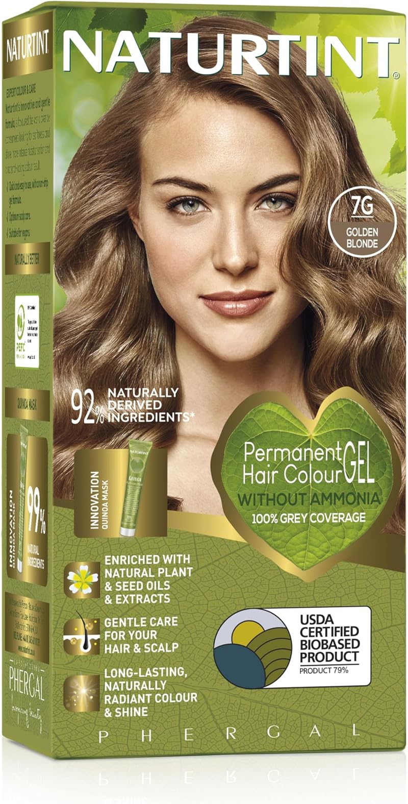 Naturtint 7G Golden Blonde Permanent Hair Colour Gel Ammonia Free