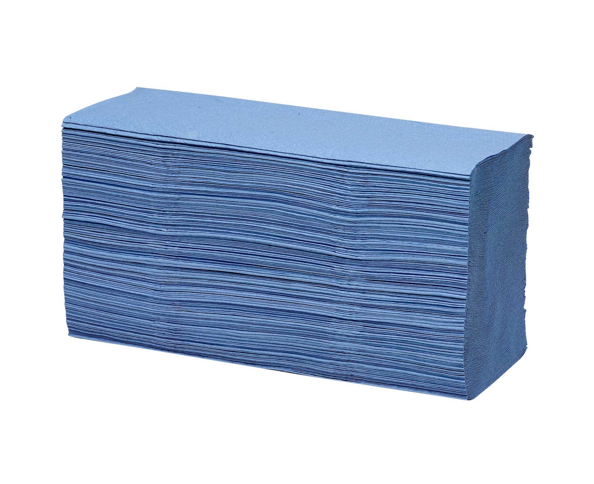 Enigma AER115-B Flat Paper C Fold Hand Towel, 1-Ply, Blue (Pack of 2880)