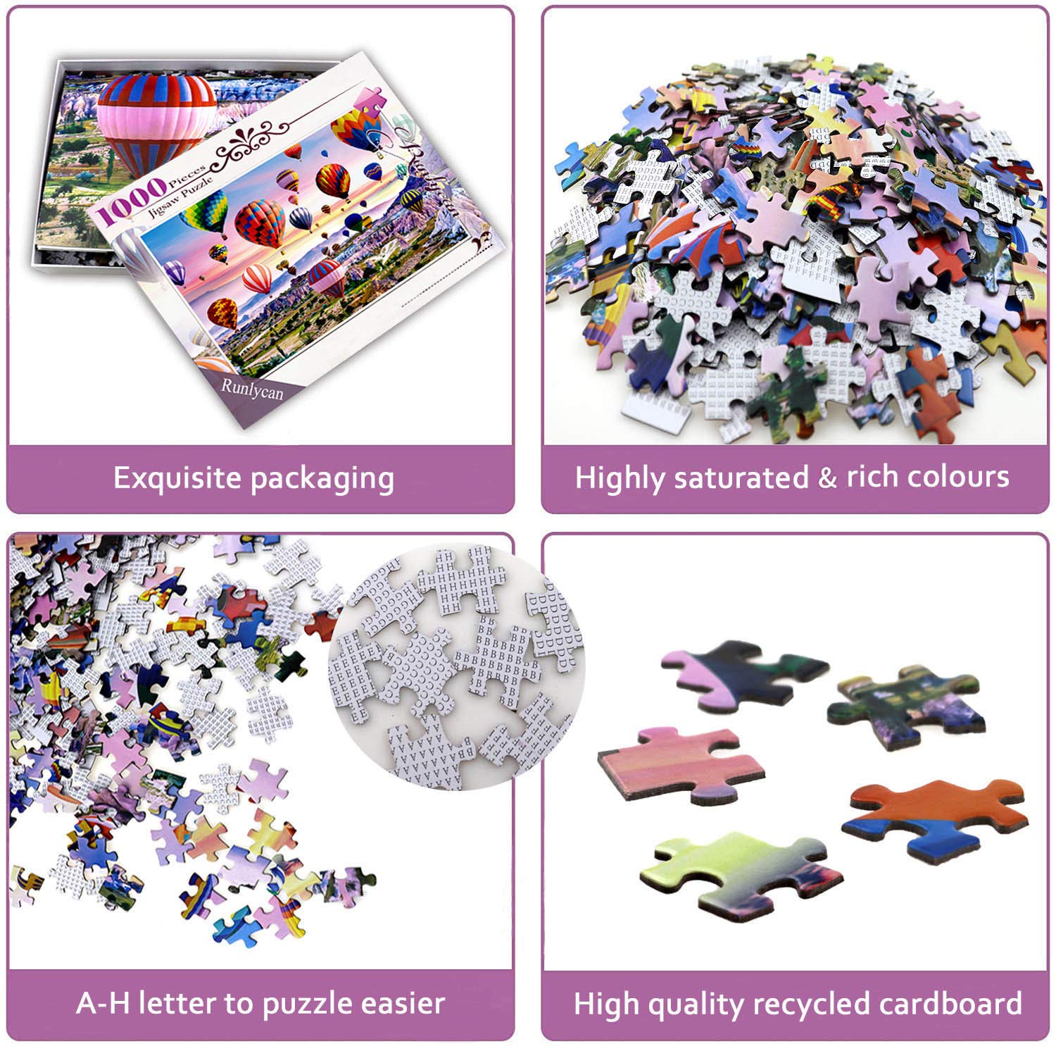 Puzzles for Adults 1000 Piece Puzzles for Adults –Hot Air Balloons Landscape Style Jigsaw Puzzle Game Toys Gift