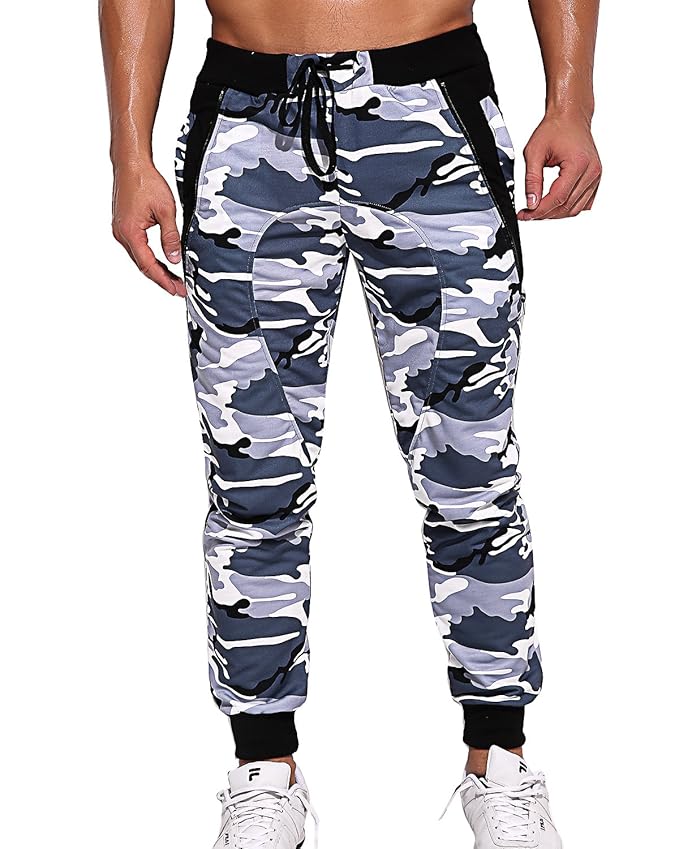 MODCHOK Herren Sporthose Trainingshose Jogginghosen Freizeithosen Chinohosen Cargo Camouflage Regular Fit