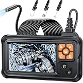 SKYBASIC Industrial Endoscope Borescope Camera with Light, 4.3'' HD Digital Handheld Waterproof Sewer Tools Snake Inspection Camera with 8 LED Lights 16.5FT Semi-Rigid Cable, Gadgets for Men