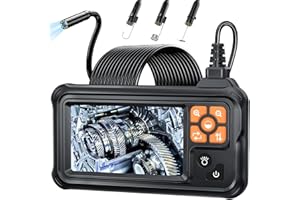 SKYBASIC Industrial Endoscope Borescope Camera with Light, 4.3'' HD Digital Handheld Waterproof Sewer Tools Snake Inspection Camera with 8 LED Lights 16.5FT Semi-Rigid Cable, Gadgets for Men
