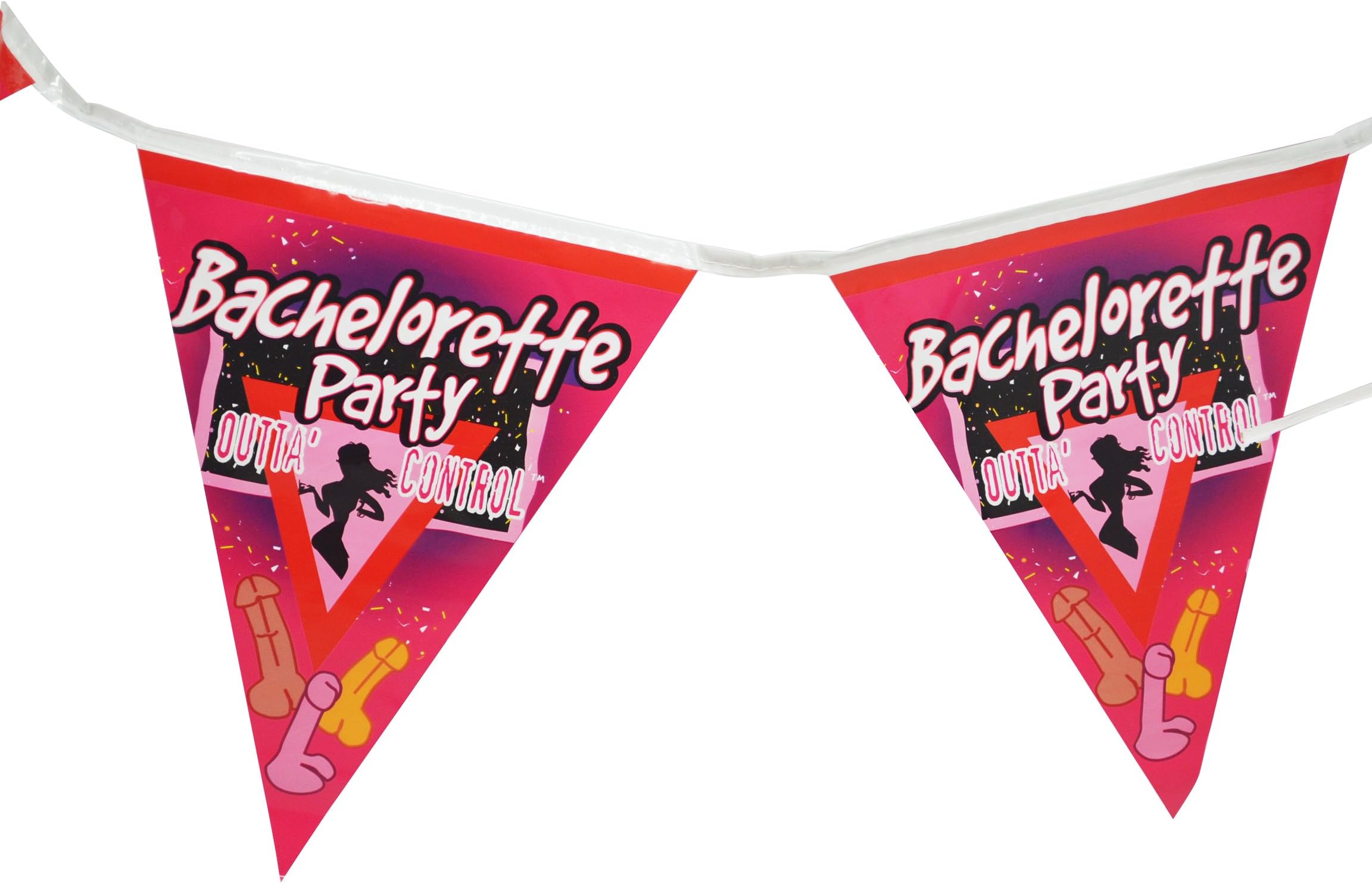 Bachelorette Party Twelve Foot Flag Banner--Great Party Decoration for the Bride to Be!!!