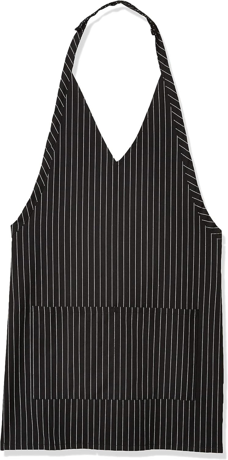 Uncommon Threads Unisex V-Neck Formal Apron, Black, One Size: Food Service Uniforms Aprons: Clothing