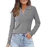 Arach&Cloz Women’s Wool Blend Collared Polo Pullover Spring Sweaters Business Casual Outfits 2026