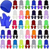 Handepo 60Pcs Kids Winter Beanie and Gloves Bulk Knit Hats Gloves Warm Unisex Cold Weather Winter Gifts for Boy Girl Homeless