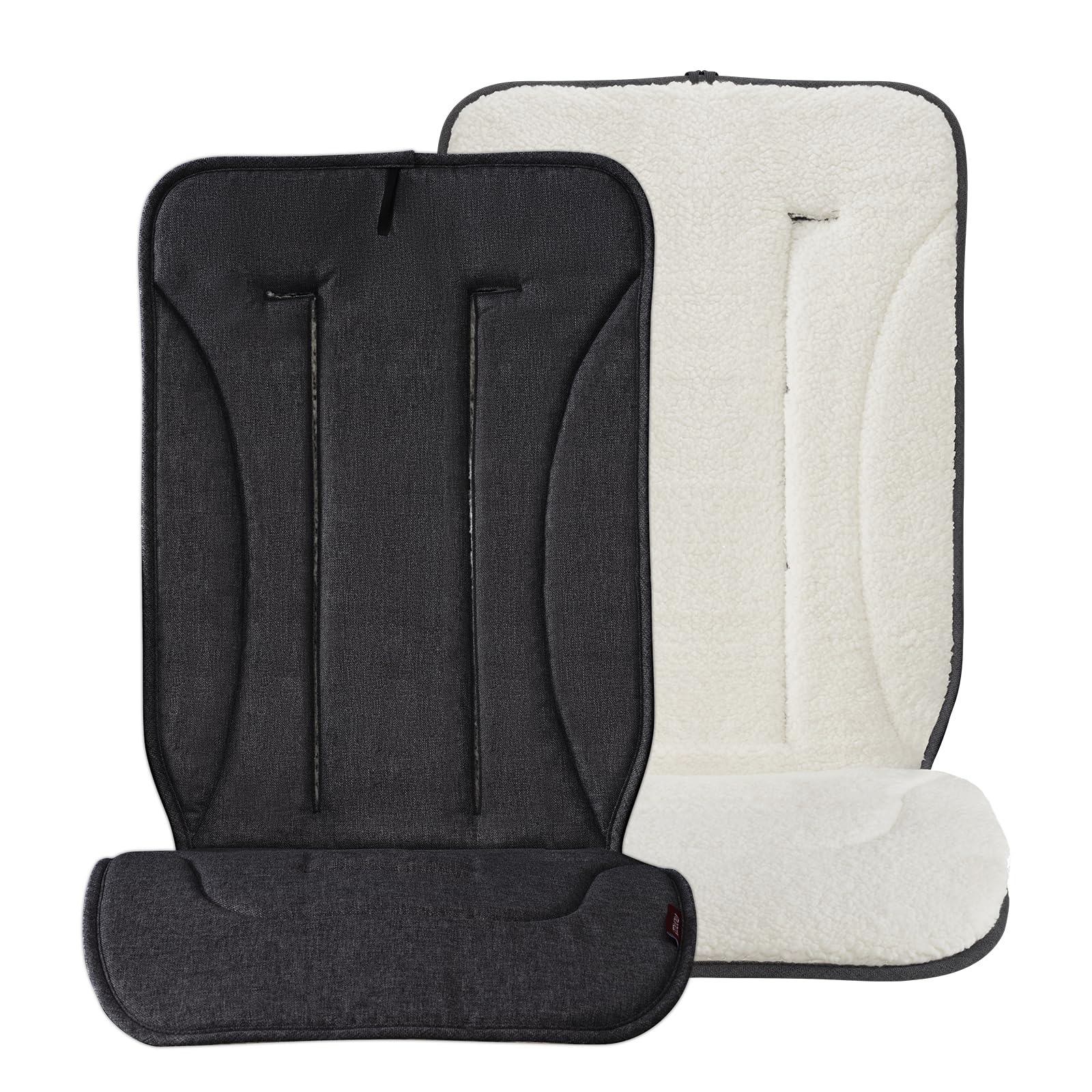 Photo 1 of Momcozy Reversible Stroller Cushion | Universal Breathable Stroller Liner | Winter Warm Car Seat Liners | Crib Carriage Cushion Pad | Plush for Winter Use ?Soft Fabric for All-Season Comfort